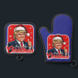 Ensemble De Gant De Cuisine Et De Manique Donald Trump Christmas Santa Claus Art<br><div class="desc">Donald Trump Christmas Santa Claus Art</div>