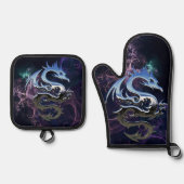 Ensemble De Gant De Cuisine Et De Manique Dragon (Recto)