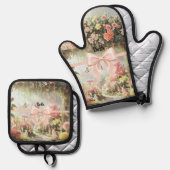 Ensemble De Gant De Cuisine Et De Manique Easter Apron (Recto/Verso)