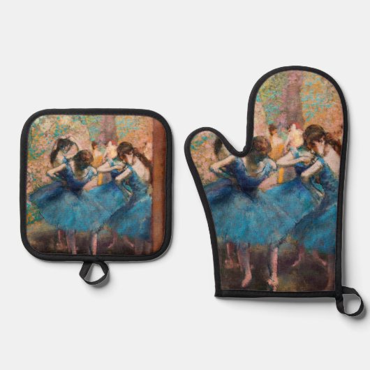 Ensemble De Gant De Cuisine Et De Manique Edgar Degas - Danseurs en bleu (Recto)