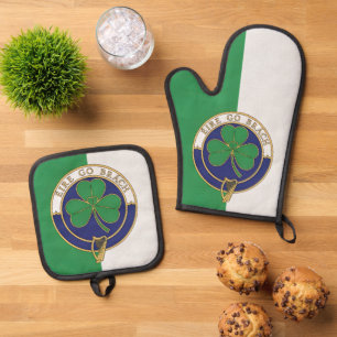 Ensemble De Gant De Cuisine Et De Manique Éire go Brách - Irlande pour toujours