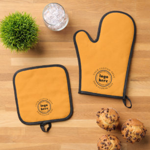 Ensemble De Gant De Cuisine Et De Manique Élégante promotion pour petites entreprises Melon