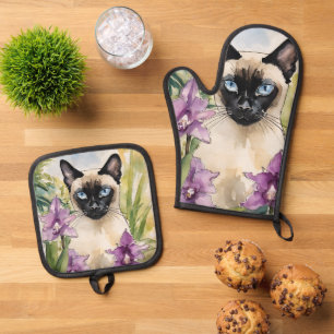 Ensemble De Gant De Cuisine Et De Manique Ensemble de porte-mât Siamese