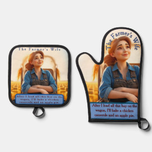 Ensemble De Gant De Cuisine Et De Manique Ensemble de porte-pots pour four à foin confortabl