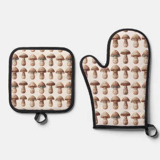 Ensemble De Gant De Cuisine Et De Manique Fabricant de champignons