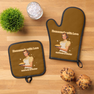 Ensemble De Gant De Cuisine Et De Manique Fait maison avec amour et beaucoup de beurre