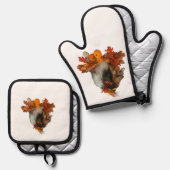 Ensemble De Gant De Cuisine Et De Manique Fall Sheltie (Recto/Verso)