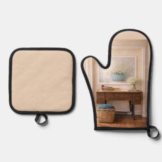Ensemble De Gant De Cuisine Et De Manique Ferme "La maison est là où est l'amour" Décoration