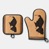 Ensemble De Gant De Cuisine Et De Manique Figdewdrop Blinky the Bat pot holders (Recto)
