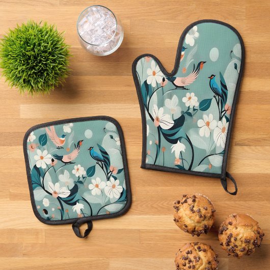 Ensemble De Gant De Cuisine Et De Manique Fontus