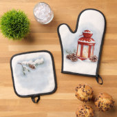 Ensemble De Gant De Cuisine Et De Manique Four Mitt et Pot Holders (De haut en bas)