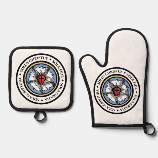 Ensemble De Gant De Cuisine Et De Manique Four Solas (Recto)