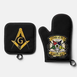 Ensemble De Gant De Cuisine Et De Manique Freemason et Eastern Star