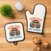 Ensemble De Gant De Cuisine Et De Manique Funny Nap Lover Sloth pot holders (De haut en bas)