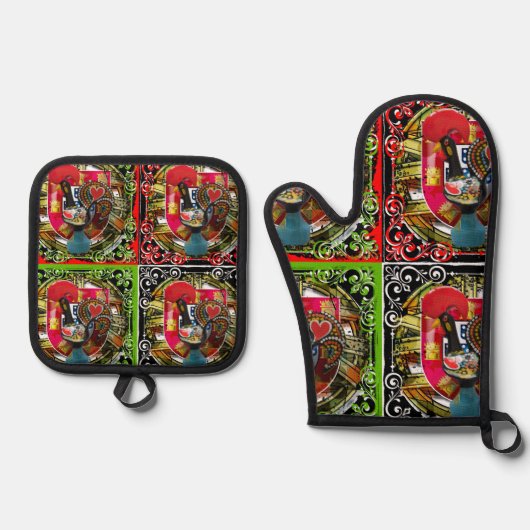 Ensemble De Gant De Cuisine Et De Manique Galo de Barcelos Portugal (Recto)