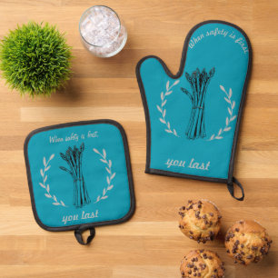 Ensemble De Gant De Cuisine Et De Manique "Gants de cuisine anti-chaleur 'Safety First Aspar