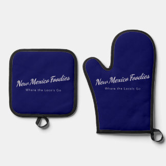 Ensemble De Gant De Cuisine Et De Manique Gants de four bleu marine, Set de dessous de plat