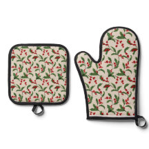 Gants de four et dessous de plat en houx