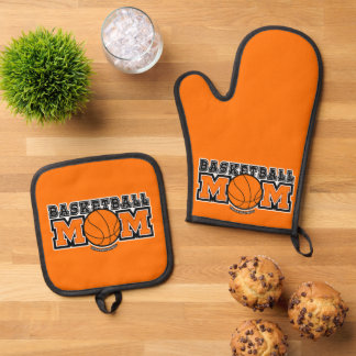 Ensemble De Gant De Cuisine Et De Manique Graphismes Screwball Maman de Basket