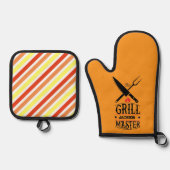 Ensemble De Gant De Cuisine Et De Manique Grill Master (Recto)
