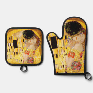 Ensemble De Gant De Cuisine Et De Manique Gustav Klimt La Peinture Classique Du Kiss