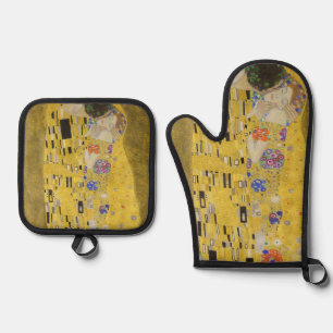 Ensemble De Gant De Cuisine Et De Manique Gustav Klimt - Le baiser