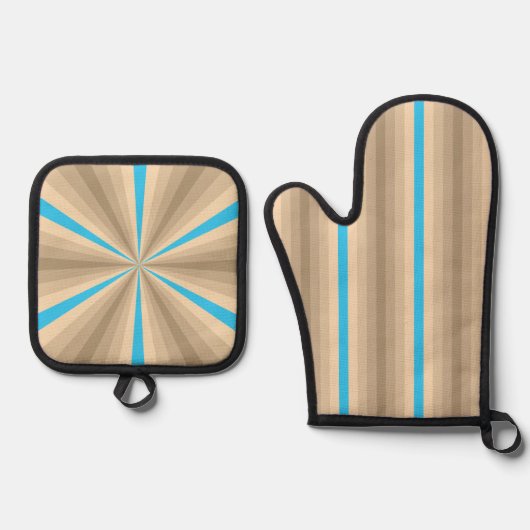 Ensemble De Gant De Cuisine Et De Manique Illusion d'été (Recto)