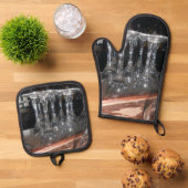 Ensemble De Gant De Cuisine Et De Manique Impact Profond (De haut en bas)