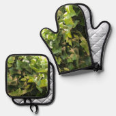 Ensemble De Gant De Cuisine Et De Manique Ivy (Recto/Verso)