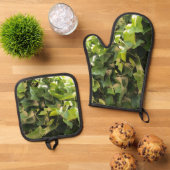 Ensemble De Gant De Cuisine Et De Manique Ivy (De haut en bas)