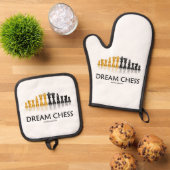 Ensemble De Gant De Cuisine Et De Manique Jeu d'échecs réfléchi (pièces d'échecs) (De haut en bas)