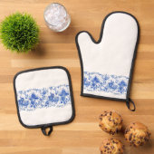 ENSEMBLE DE GANT DE CUISINE ET DE MANIQUE K01 (De haut en bas)