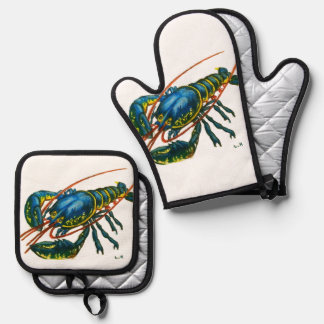 Ensemble De Gant De Cuisine Et De Manique Le Homard