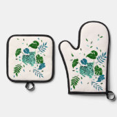 Ensemble De Gant De Cuisine Et De Manique Leopard (Recto)