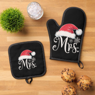 Ensemble De Gant De Cuisine Et De Manique Les couples de Mme Claus qui correspondent aux pyj