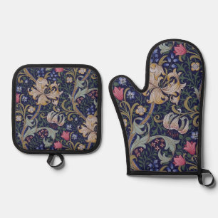 Ensemble De Gant De Cuisine Et De Manique Lily d'or, William Morris