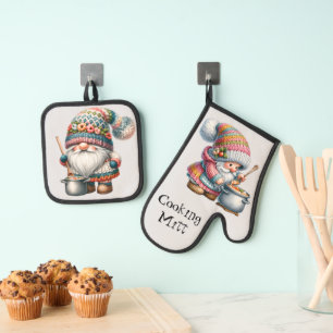 Ensemble De Gant De Cuisine Et De Manique Lutins de cuisine