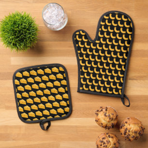 Ensemble De Gant De Cuisine Et De Manique Macaroni et fromage