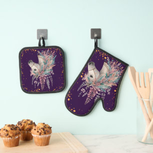 Ensemble De Gant De Cuisine Et De Manique Magnifique cheval boho
