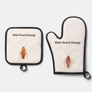 Ensemble De Gant De Cuisine Et De Manique Main Roach Energy Oven Mitt & Pot Holder Set | The