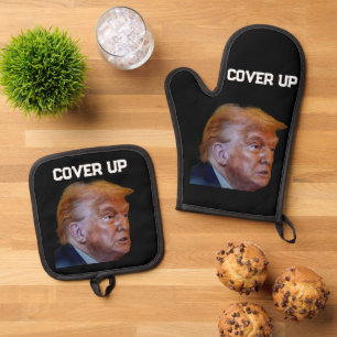 Ensemble De Gant De Cuisine Et De Manique Manique et dessous de plat Trump Cover Up