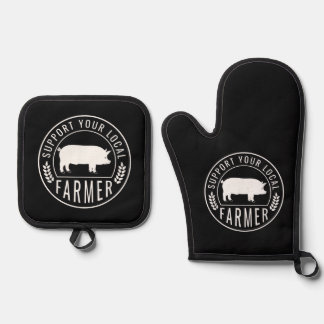 Ensemble De Gant De Cuisine Et De Manique Marché de producteurs Soutenez votre éleveur de po