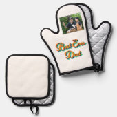 Ensemble De Gant De Cuisine Et De Manique Meilleur papa (Recto/Verso)