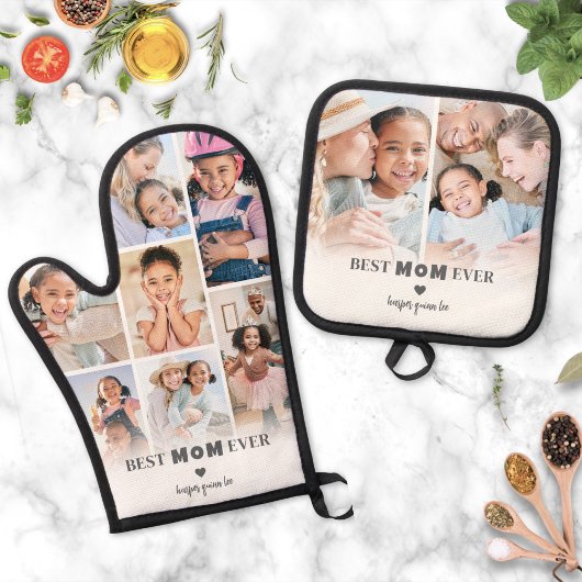 Ensemble De Gant De Cuisine Et De Manique Meilleure photo de maman