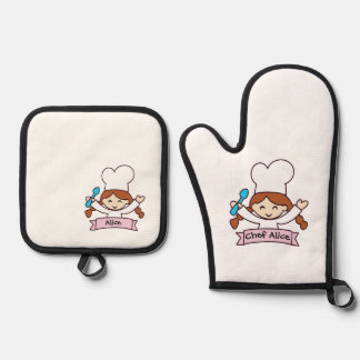Ensemble De Gant De Cuisine Et De Manique Mini Masterchef Gant de Cuisson pour Petits Cuisin