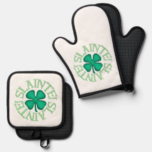 Ensemble De Gant De Cuisine Et De Manique Mitaines de four en silicone Slainte porte-pots
