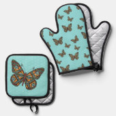 Ensemble De Gant De Cuisine Et De Manique Monarque ukrainien (Recto/Verso)