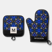 Ensemble De Gant De Cuisine Et De Manique Motif ethnique avec motifs turcs (Recto)