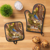 Ensemble De Gant De Cuisine Et De Manique Mountain Bluebird at Arches National Park (De haut en bas)