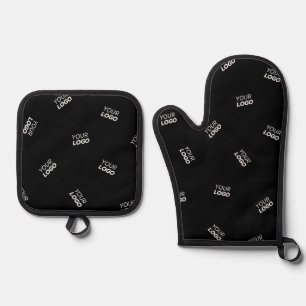Ensemble De Gant De Cuisine Et De Manique N'importe quel logo ou image téléchargée Motif d